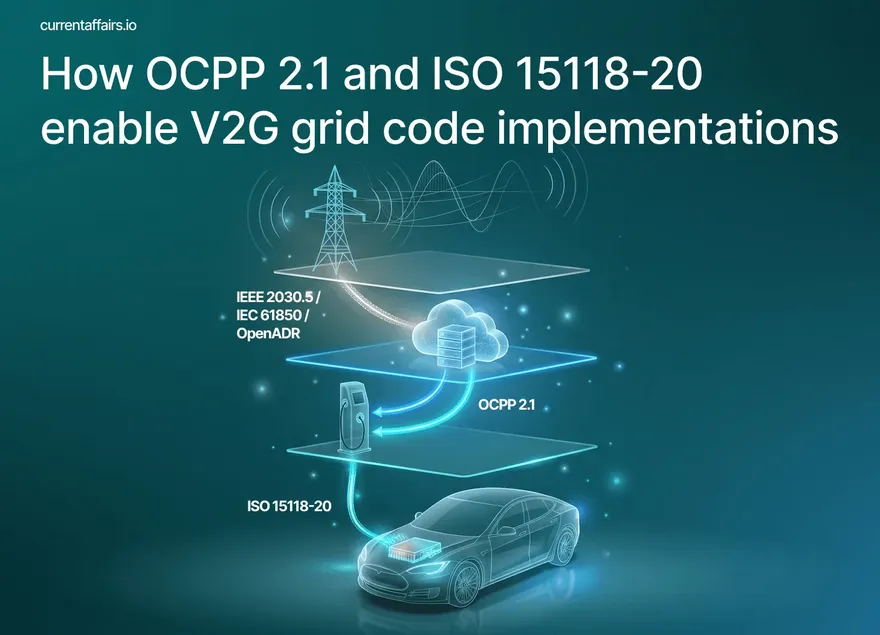 How OCPP 2.1 and ISO 15118-20 enable V2G grid code implementations
