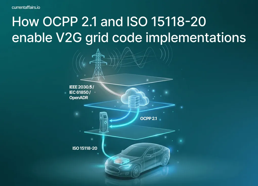 How OCPP 2.1 and ISO 15118-20 enable V2G grid code implementations