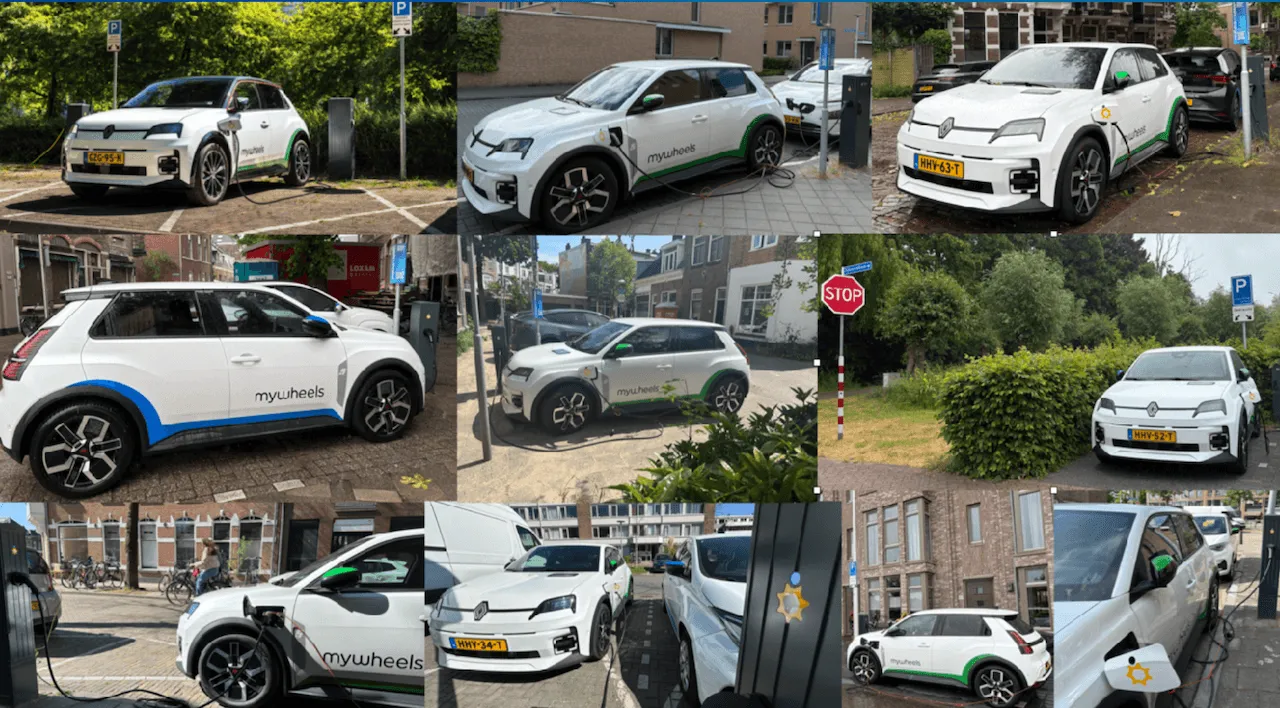 We Drive Solar (Robin Berg): Renault 5 in myWheels car sharing service in Utrecht (NL)